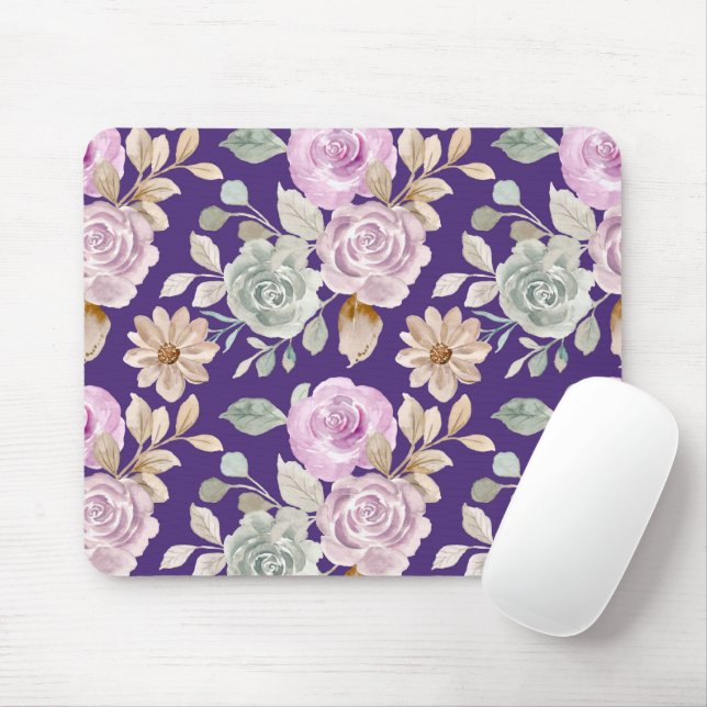 Mousepad Flores Sem Costura (Com mouse)