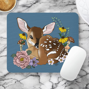Mousepad Flores Silvestres Azul Fawn