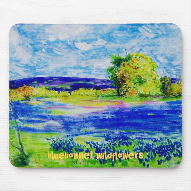 Mousepad flores silvestres de bluebonnet (Frente)