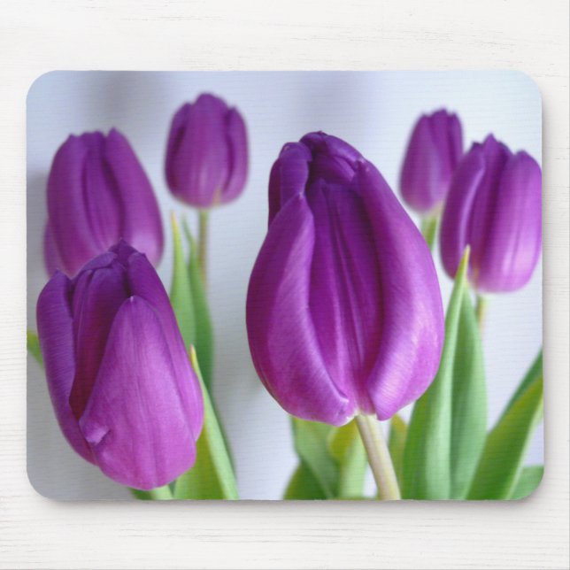 Mousepad FLORES: Tulipas de lavanda (Frente)