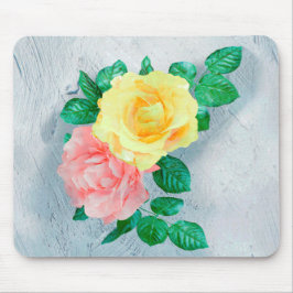 Mousepad Flores Verde Sheen Rosa Tan