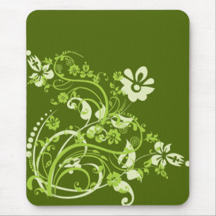 Mousepad Flores verdes