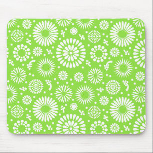 Mousepad Flores verdes do vintage