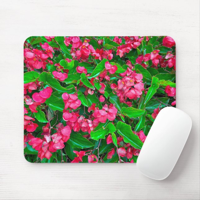 Mousepad Flores Vermelhas Blooming (Com mouse)