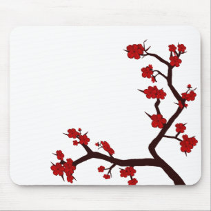 Mousepad Flores vermelhas brilhantes