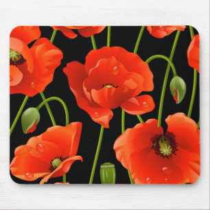Mousepad Flores vermelhas da papoila