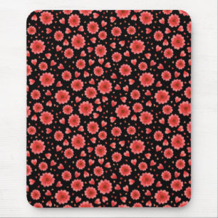 Mousepad Flores Vermelhas Florais Padrão-23321