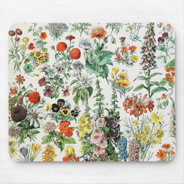 Mousepad Flores Vintage (Frente)