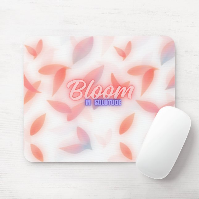 Mousepad Florescer Na Solidão Estética Floral Pastel Fofa (Com mouse)