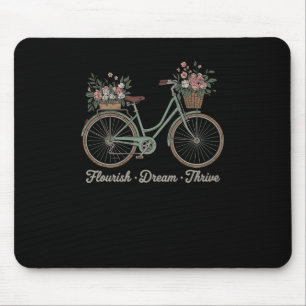 Mousepad Florescer Sonho Prosperar Floral Bicicleta Trump S
