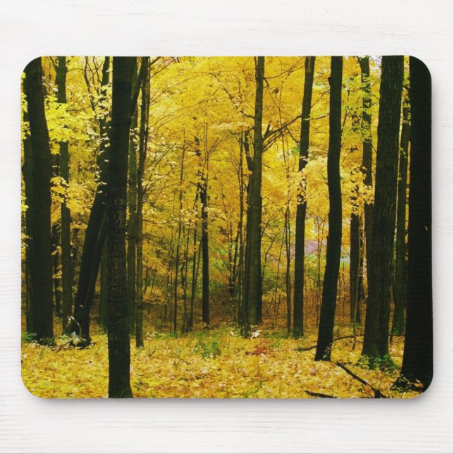 Mousepad Floresta Amarela de outono (Frente)