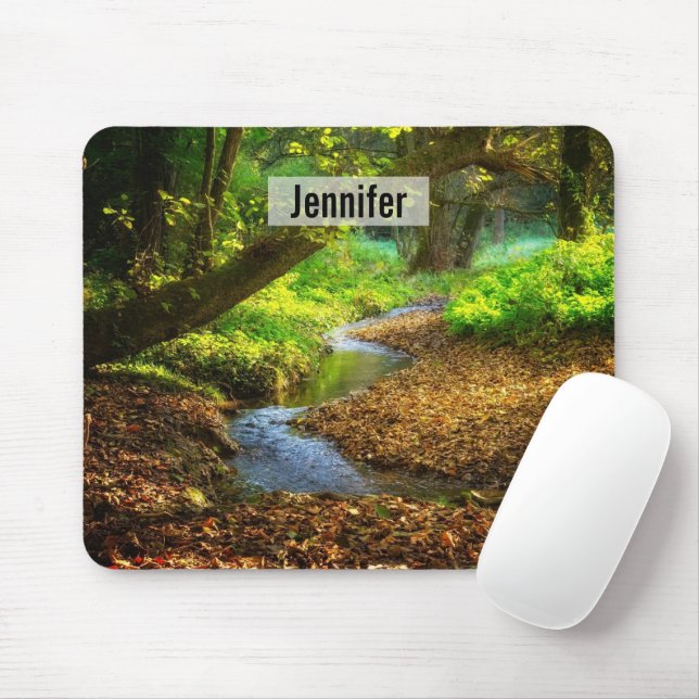 Mousepad Floresta Creek Belo Paisagem Natural (Com mouse)