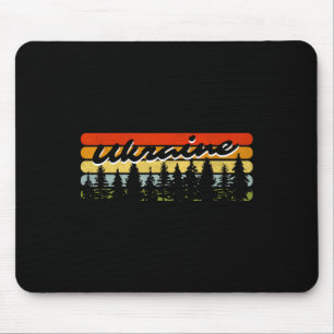 Mousepad Floresta da Ucrânia Pôr do Sol Árvores Cabana Féri