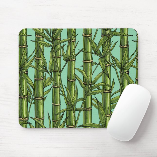 Mousepad Floresta de bambu em azul claro (Com mouse)