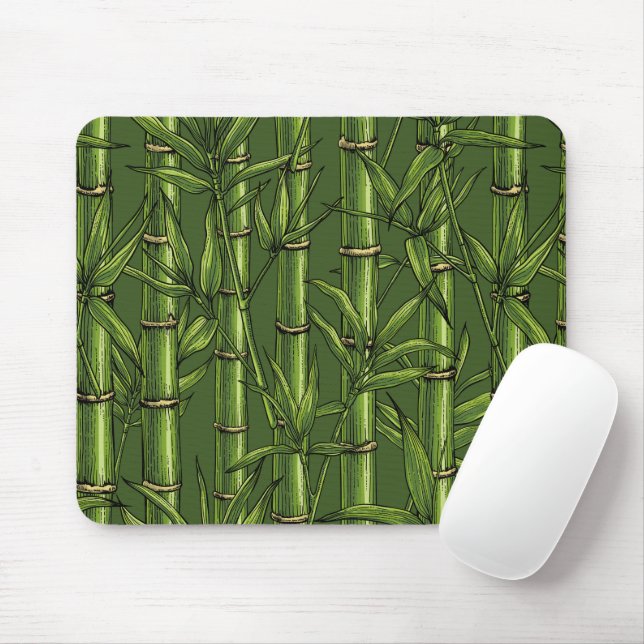 Mousepad Floresta de bambu em verde (Com mouse)