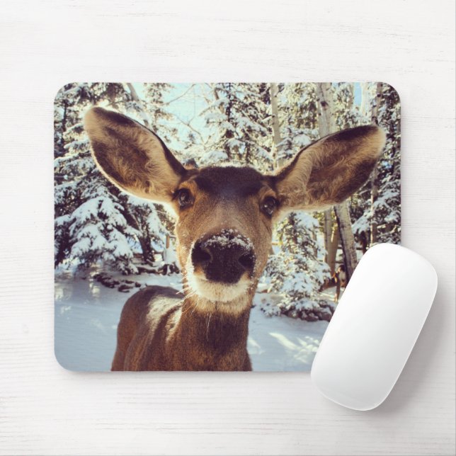 Mousepad Floresta de inverno Brown Deer (Com mouse)