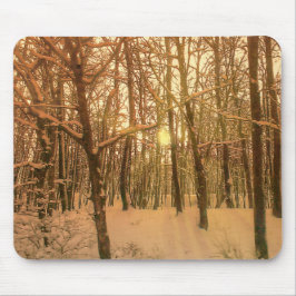 Mousepad Floresta De Inverno Neve E Luz