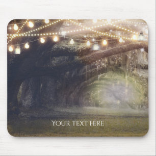 Mousepad Floresta Encantada & Luzes Elegantes Bosque Rústic