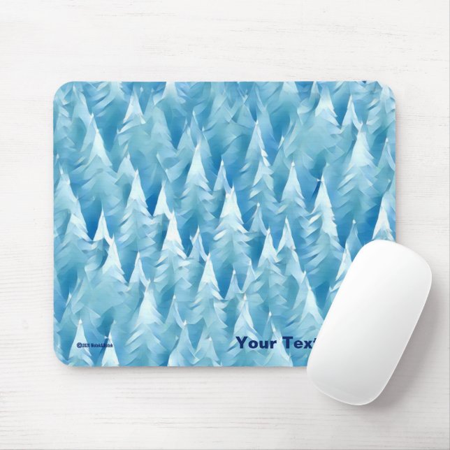 Mousepad Floresta Fractal Azul (Com mouse)