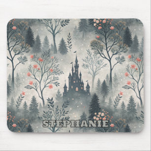 Mousepad Floresta Mistura Encantada com Castelo Escuro - Ee