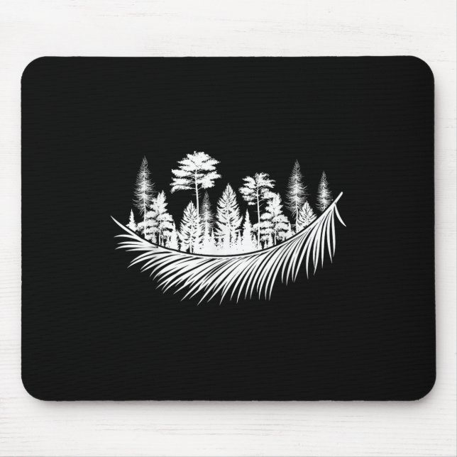 Mousepad Floresta Natureza Plantas Árvores Acampamento Tril (Frente)