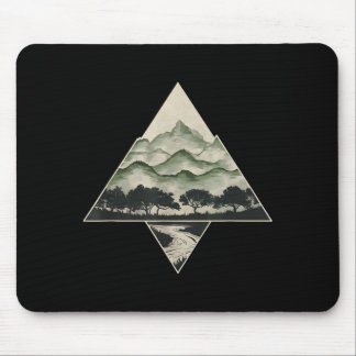 Mousepad Floresta Retro Árvores Vida Selvagem Natureza Vint