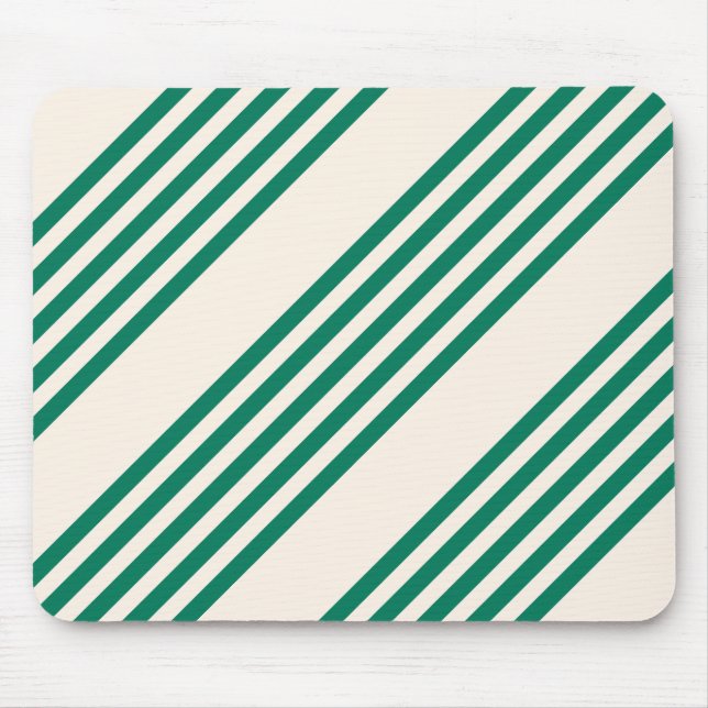 Mousepad Floresta verde e bege cinco faixas padrão (Frente)