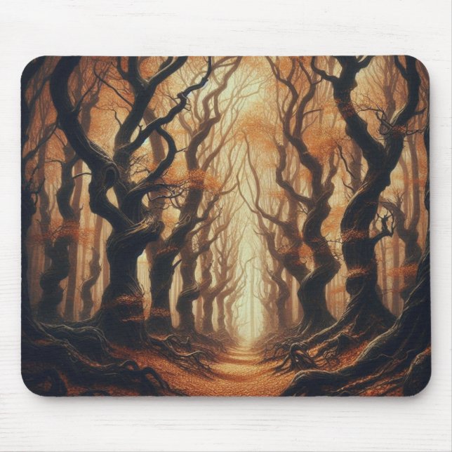 Mousepad Florestas de outono gótico (Frente)