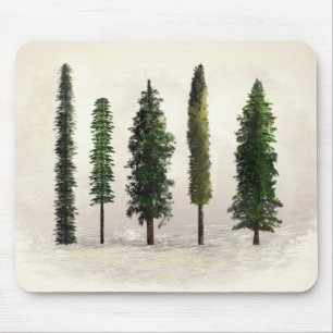 Mousepad Florestas Verdes Vintage Madeira Rústica