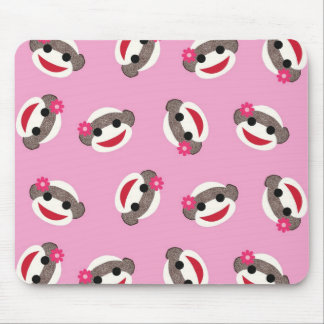 Mousepad Florista cor-de-rosa do macaco da peúga