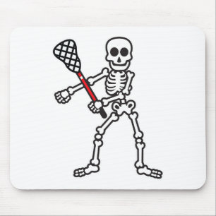 Mousepad Flosso Skeleton Lacrosse Player Halloween Costum
