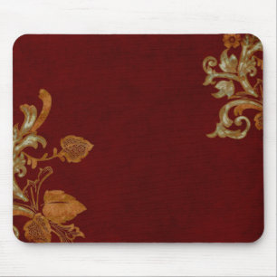 Mousepad Flourish de cobre envelhecido em Borgonha