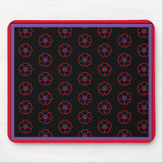 Mousepad Flower on a Black Background Custom Personalized