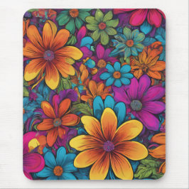 Mousepad "Flowerpower" Rato de Arte
