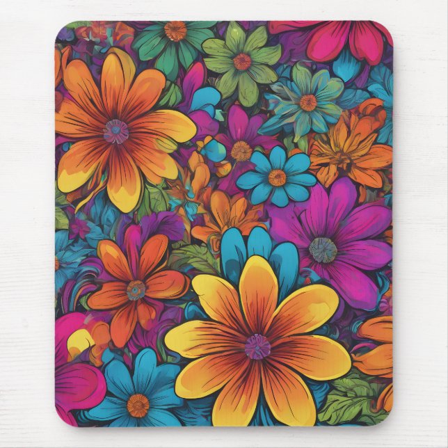 Mousepad "Flowerpower" Rato de Arte (Frente)