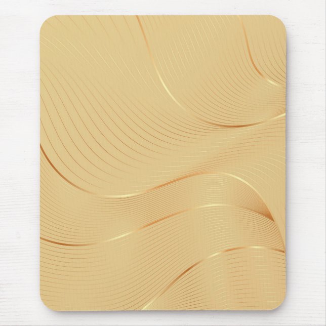 Mousepad Flowing Gold Lines Luxury Abstract Background Art (Frente)