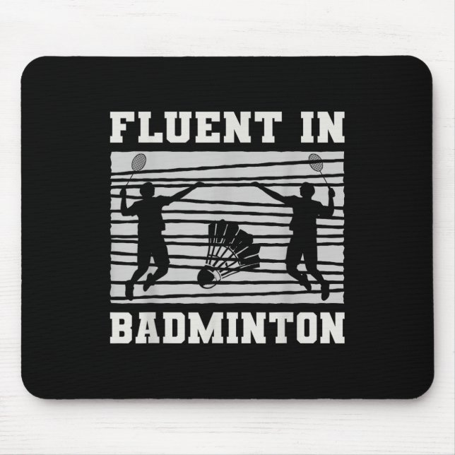 Mousepad Fluente Em Badminton Shuttle Rackers Divertido (Frente)