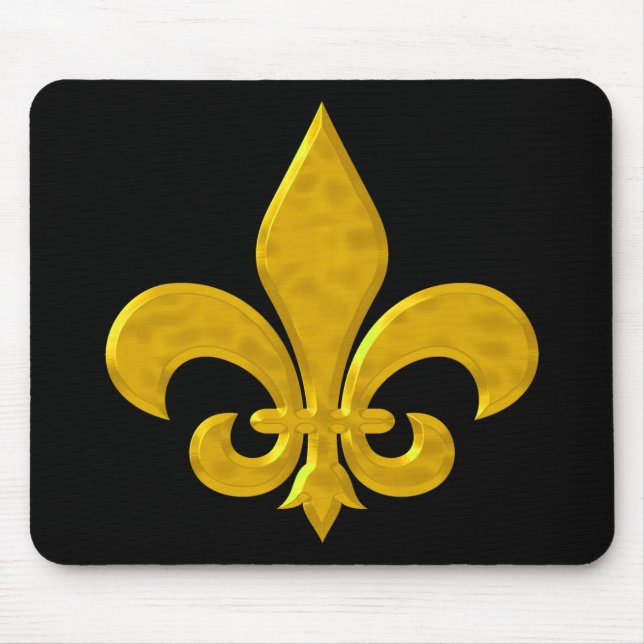 Mousepad Fluer De Lis Hammered Dourado (Frente)