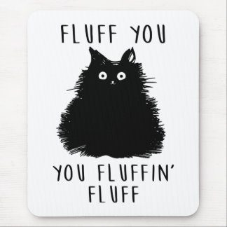 Mousepad Fluff Você Desenho De Gato Preto