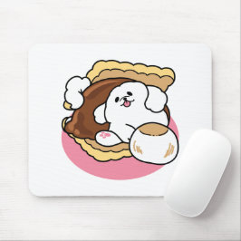 Mousepad Fluffier Tha S’more - Cute Dog and Dessert Pun