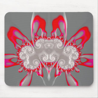 Mousepad ~ FLUORO PINTA VERMELHA CINZA BRANCA ~ Fractal ~Or