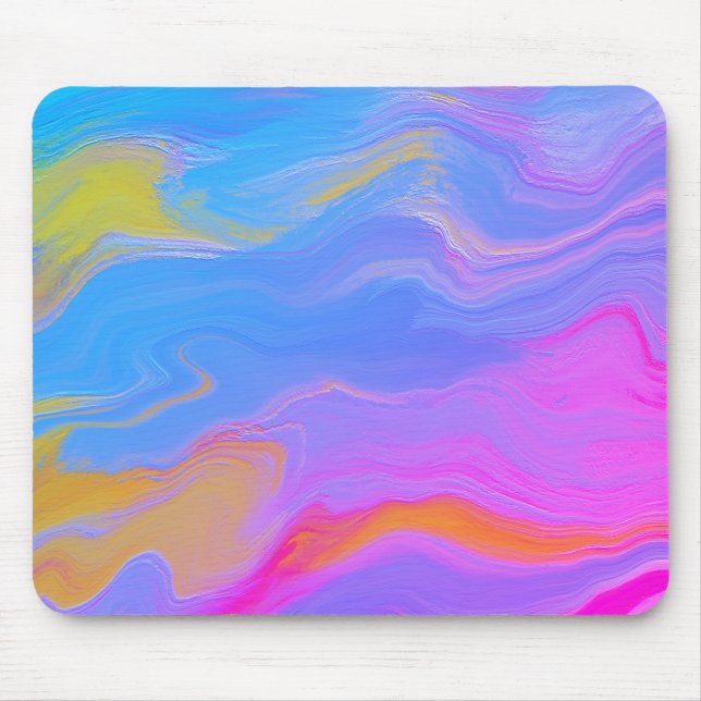 Mousepad Fluxo acrílico abstrato - Breezes de verão (Frente)