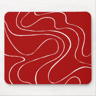 Mousepad Fluxo e Refluxo 2 em Vermelho e Branco