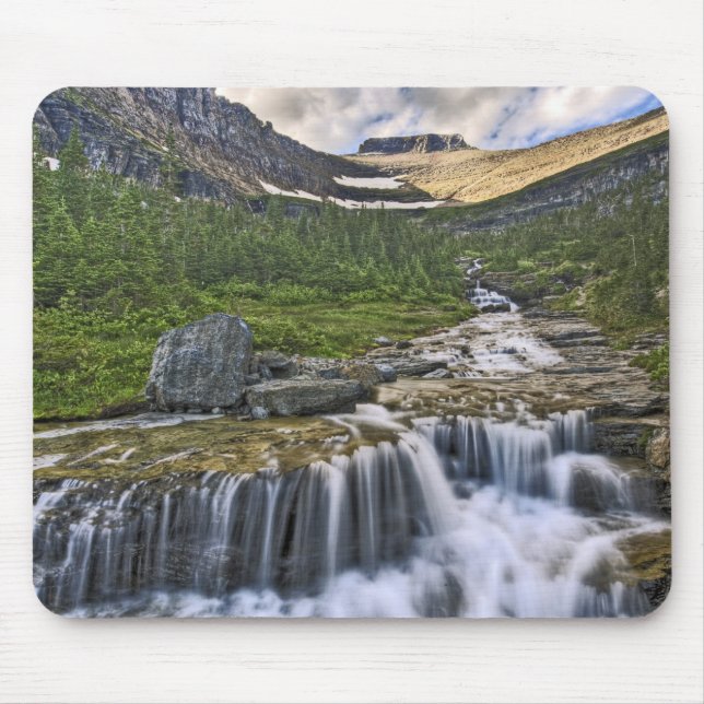 Mousepad Fluxo em cascata, Parque Nacional Glacier, (Frente)