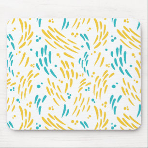 Mousepad Fluxo em turquesa e amarelo