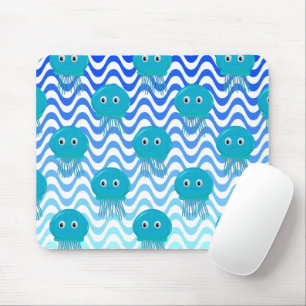 Mousepad Fluxos Azuis Gradientes E Padrão De Água-Vapor