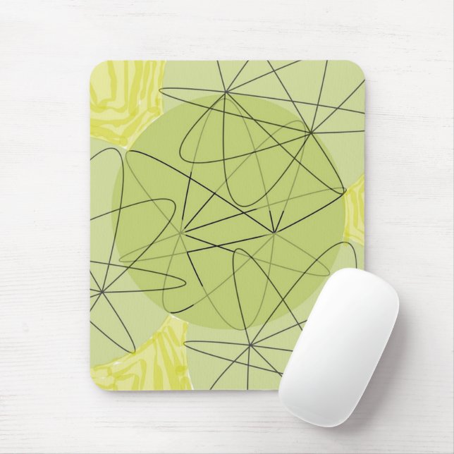 Mousepad  Fluxos em Verde   (Com mouse)