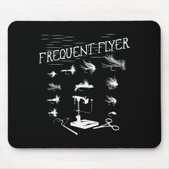 Mousepad Fly Fishing Tying Funny Fisherman Christmas Father (Frente)