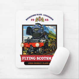 Mousepad Flying Scotsman 4472 Steam Locomotive Retro Poster