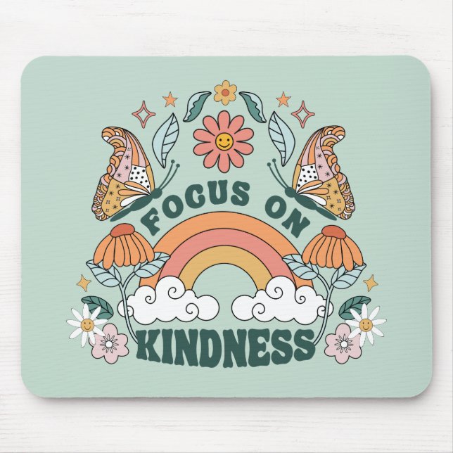 Mousepad Foco na bondade Gráfico do Groovy (Frente)